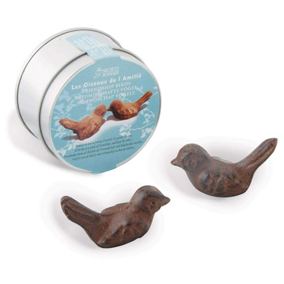 Esschert Design E8214 The Gift Box of Birds-Friendship Birds - Rusted Finish in Display Box