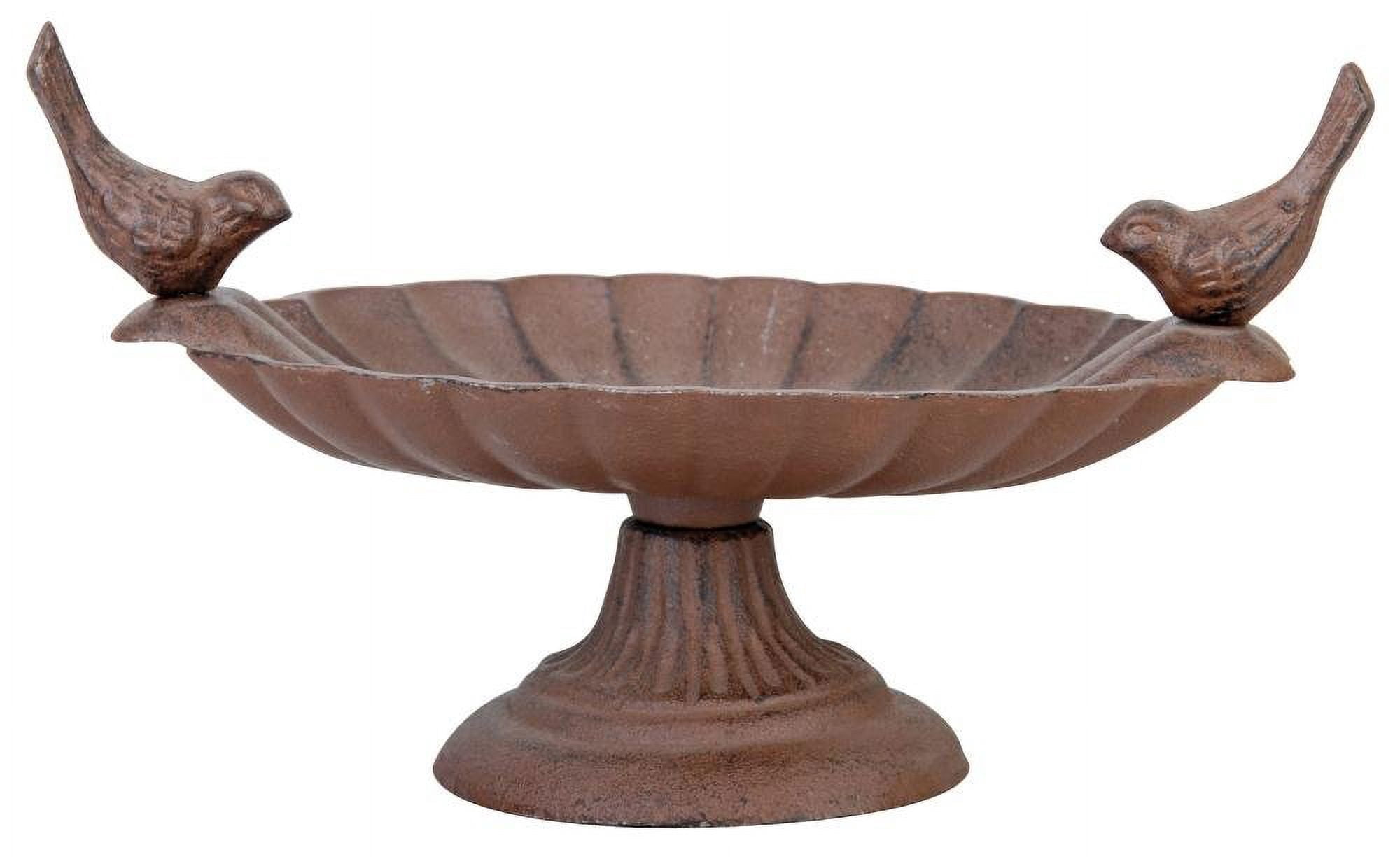Esschert Design FB162 Cast Iron Pedestal Birdbath – Elegant Outdoor Garden Decor
