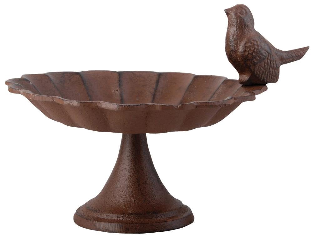 Esschert Design FB164 Small Cast Iron Pedestal Birdbath – Garden & Patio Water Feature  More SEO-Focused