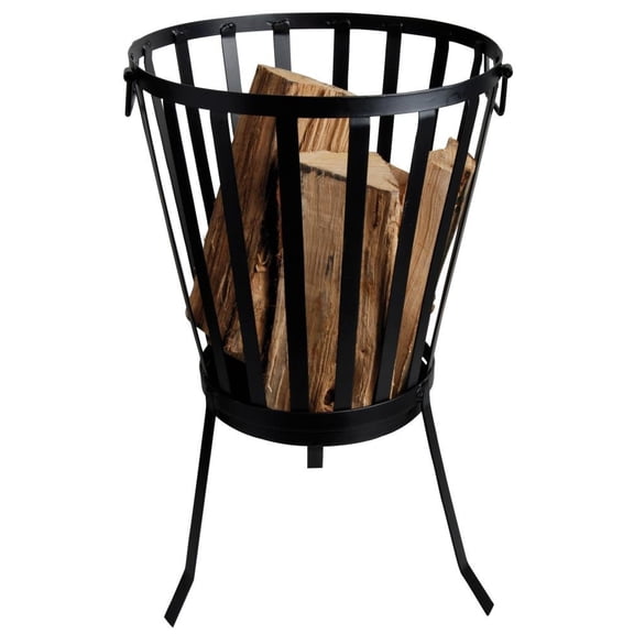 Esschert Design Firebasket with Legs, Metal, Black