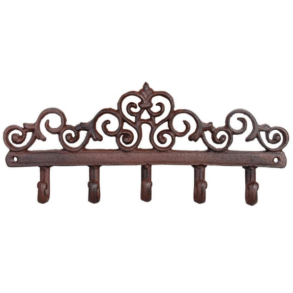 Esschert Design Flower Wall Hanger with 5-Hooks