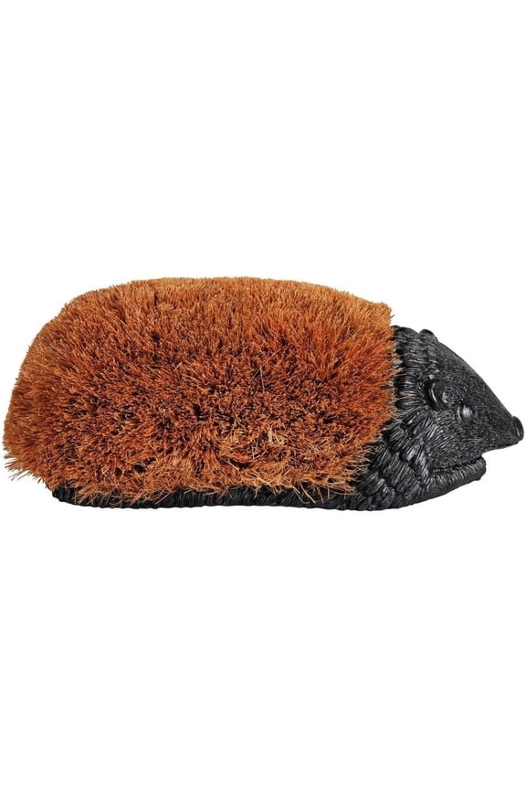 Giant Hedge Hog Boot Brush, 16"L x 7"W x 4.75"H, Brown