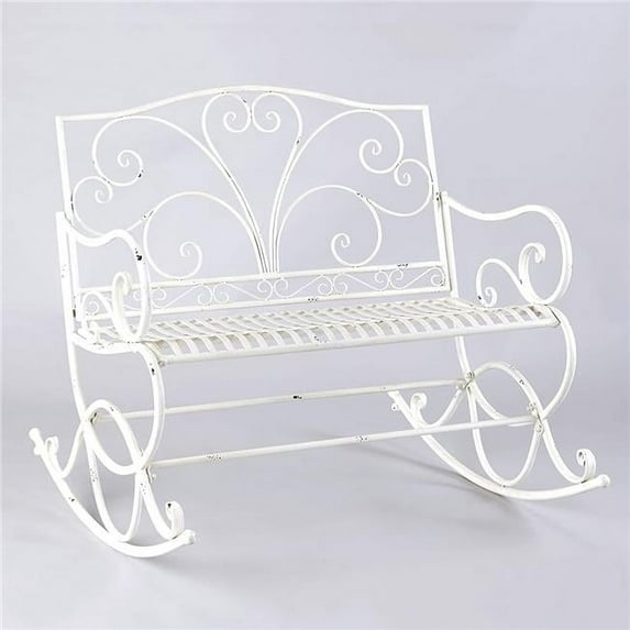 Esschert Design Metal Rocking Bench, Multicolor