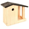 thumbnail image 1 of Esschert Design NK89 Wood Birdhouse with Covered Feed Table, Attracts Tree Sparrow, Flycatcher, Blue and Great Tit, 1 of 1