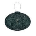 thumbnail image 1 of Esschert Design Oval Paisley LED Lighted Bazaar Lantern - 16.5" - Green, 1 of 2