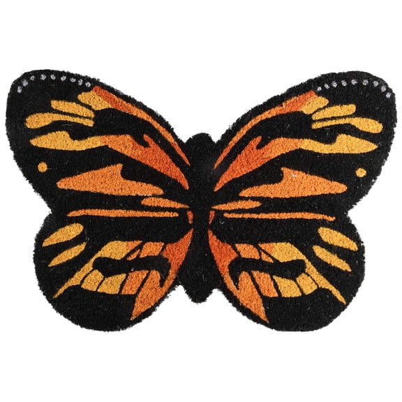 Esschert Design Butterfly Coir Doormat Natural Fiber Entry Mat 15.7 x 23.6 Inch