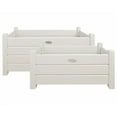 thumbnail image 1 of Esschert Design Rectangular Planters, White, Set of 2, 1 of 4
