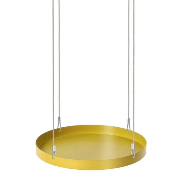 Esschert Design Round Hanging Tray Metal Window Planter Gold Large