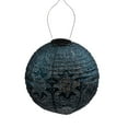 thumbnail image 1 of Esschert Design Round LED Lighted Morrocon Lantern - 17.5" - Petrol Blue, 1 of 2