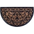 thumbnail image 1 of Esschert Design Half Round Rubber Coir Doormat Black 29.5 x 17.75 Inch, 1 of 2