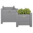 thumbnail image 1 of Esschert Design Square Planters, Gray, Set of 2, 1 of 2