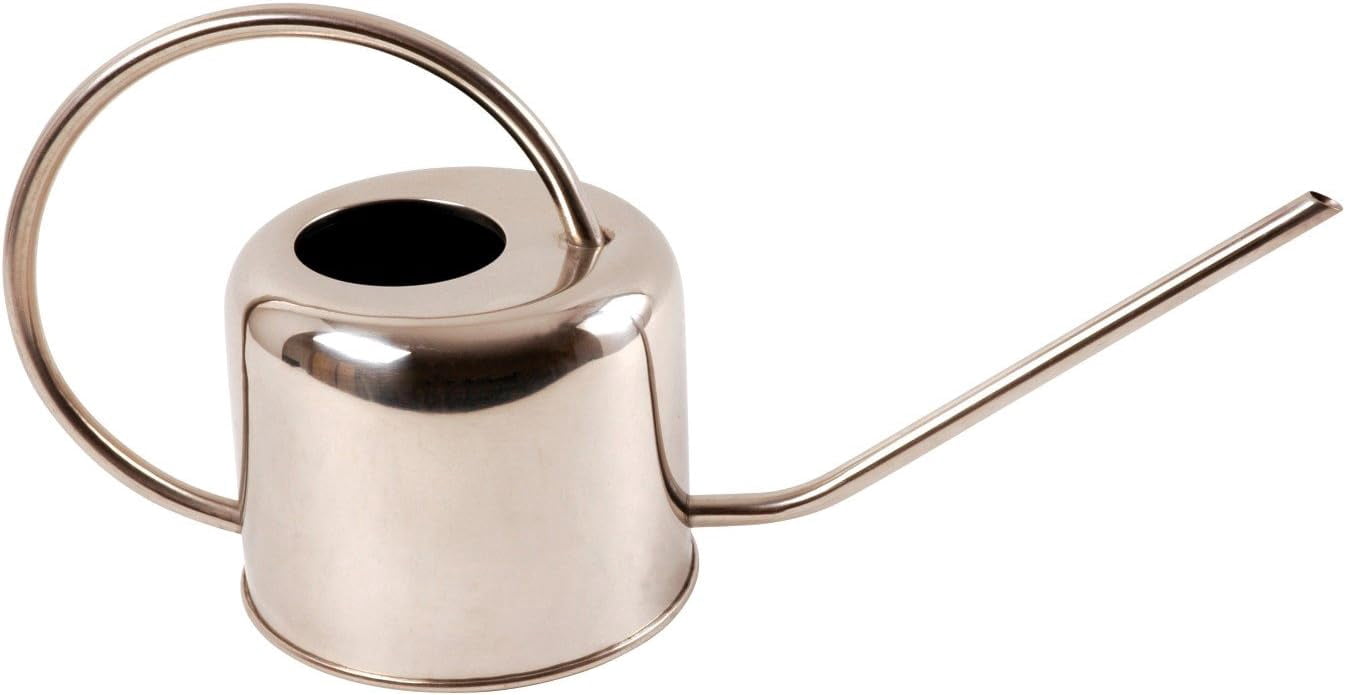 Esschert Design Stainless Steel Watering Can Modern Style Small Silver