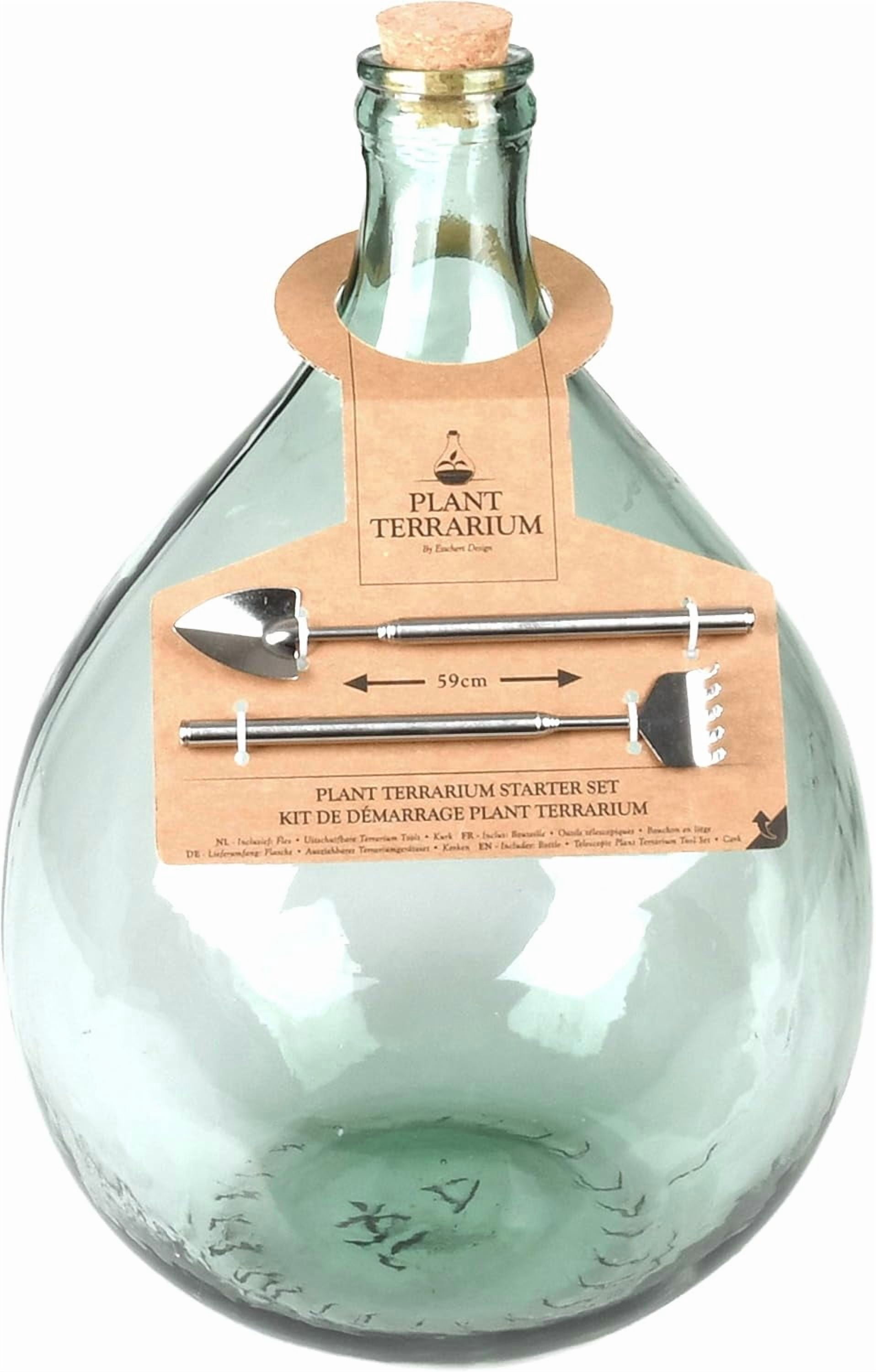 Esschert Design Glass Terrarium Bottle, Green, Medium Size