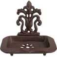 thumbnail image 1 of Esschert Design USA BS09 Classic Cast Iron Soap Dish, 5.5"L x 5.5"W, Brown, 1 of 1