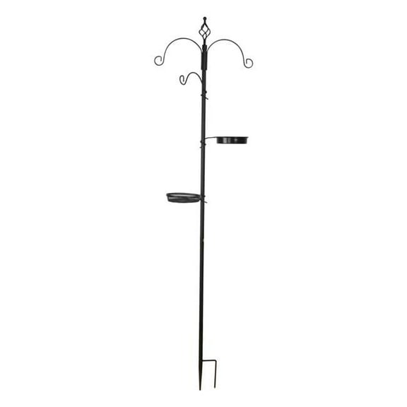 Esschert Design USA FB405 Metal Bird Station, Black - Small