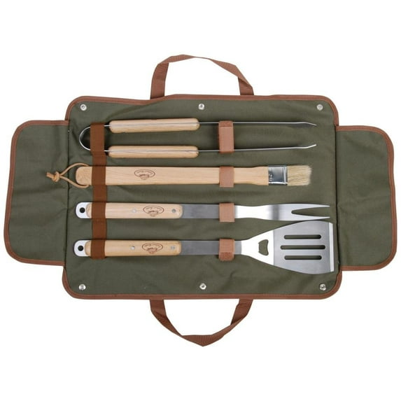 Esschert Design USA GT37 BBQ Tool Set with Canvas Bag