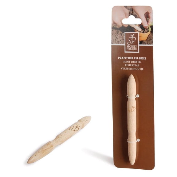 Esschert Design Wooden Mini Plant Dibber Double Tip Garden Tool W4007