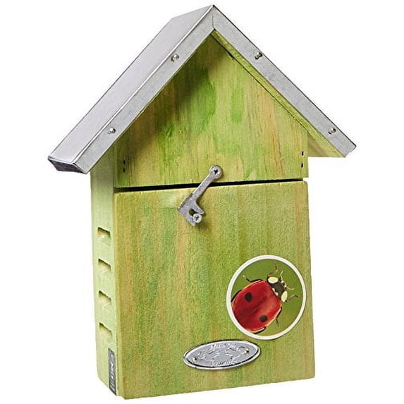 Esschert Design Ladybug House Wood White 8.8 Inch