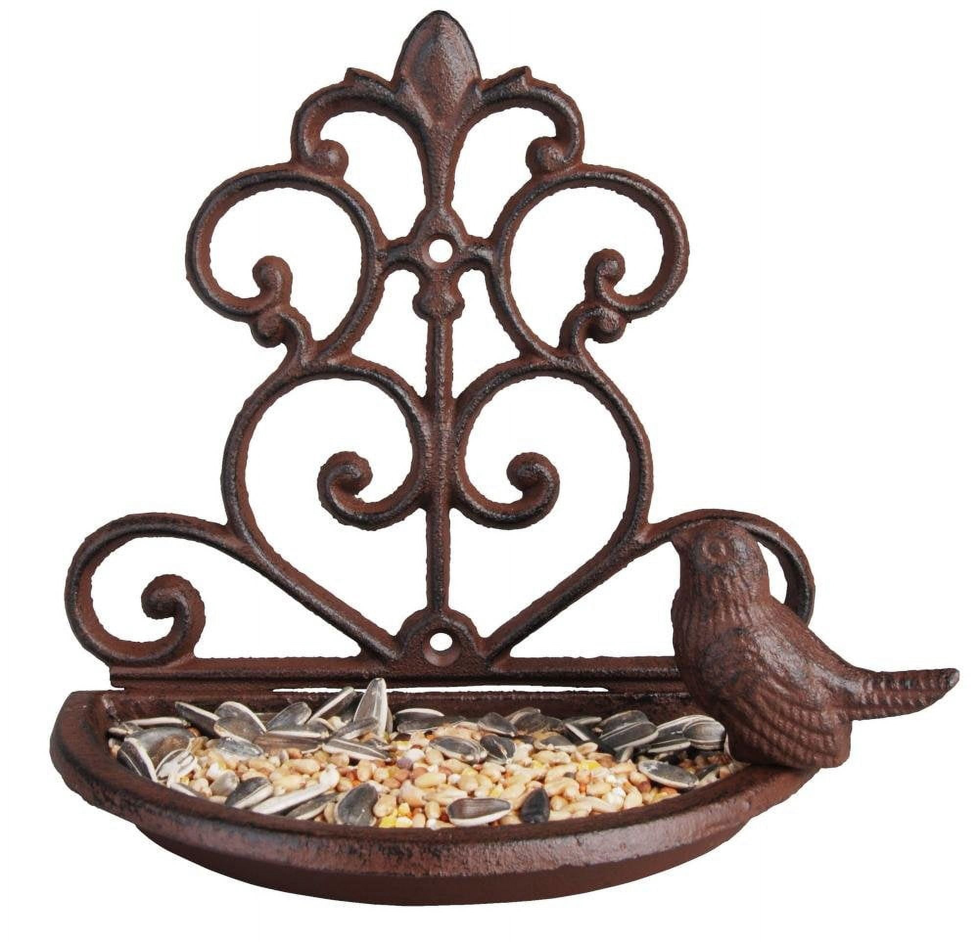 Esschert Design Wall-Mounted Bird Feeder – Decorative Garden Feeder for Small Birds
