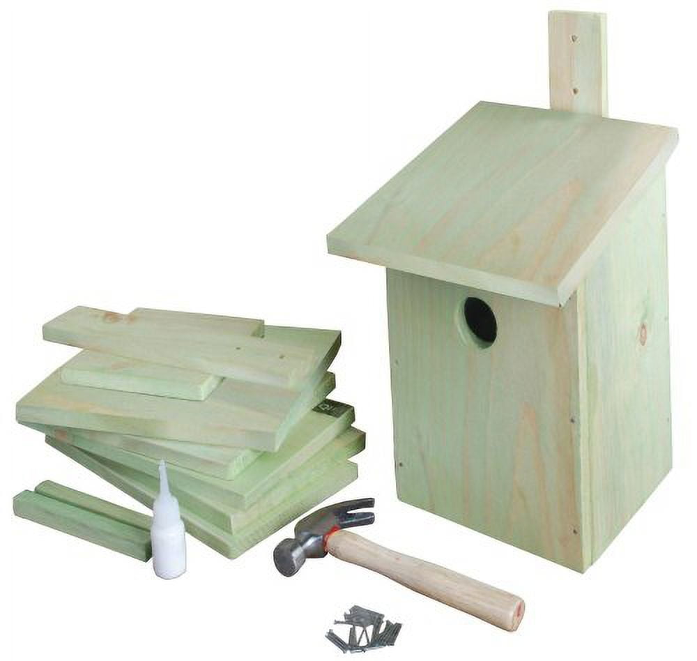 Children's DIY Wooden Birdhouse Kit with Hammer and Nails