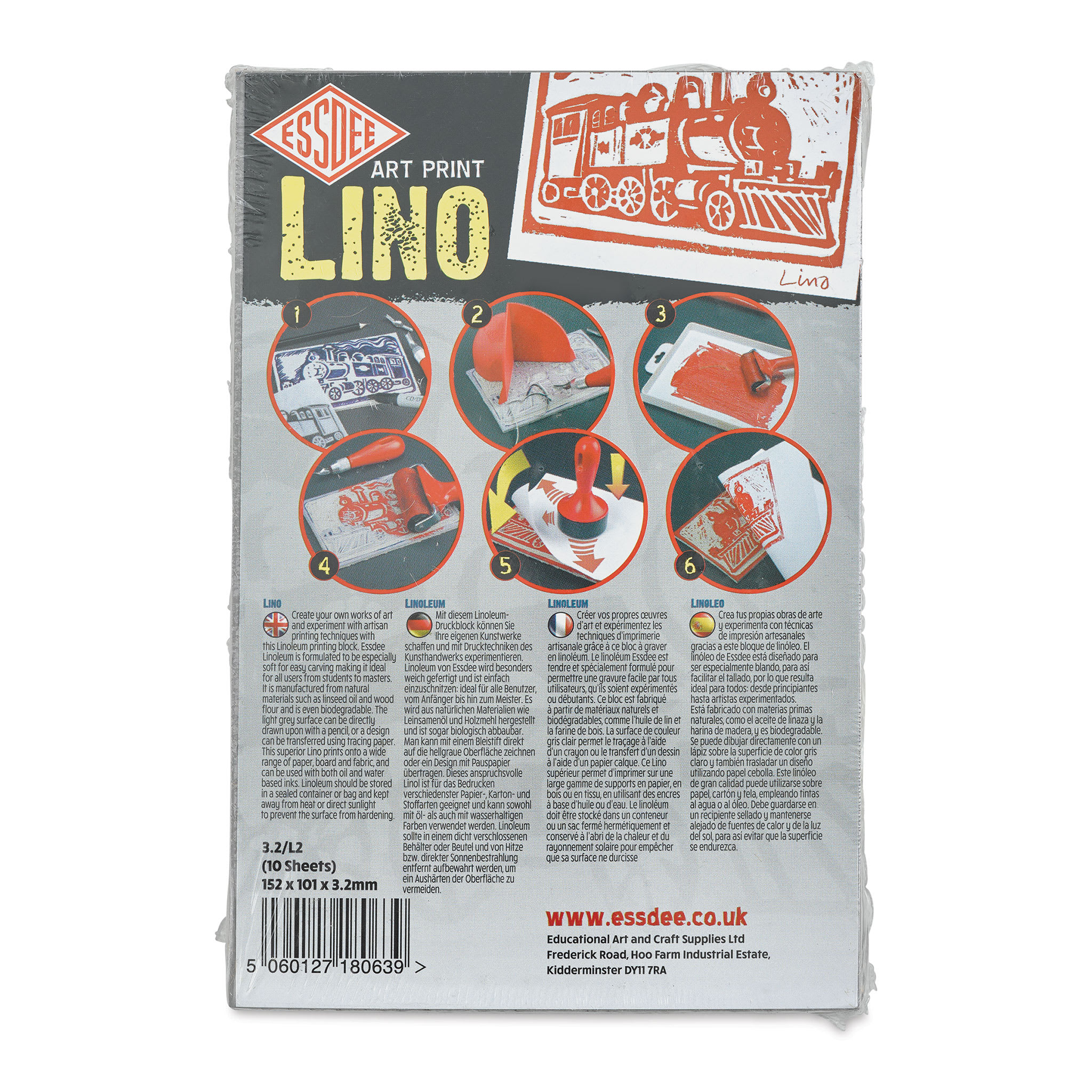 Essdee Bloques de Lino - 6" x 4", sin montar, paquete de 10