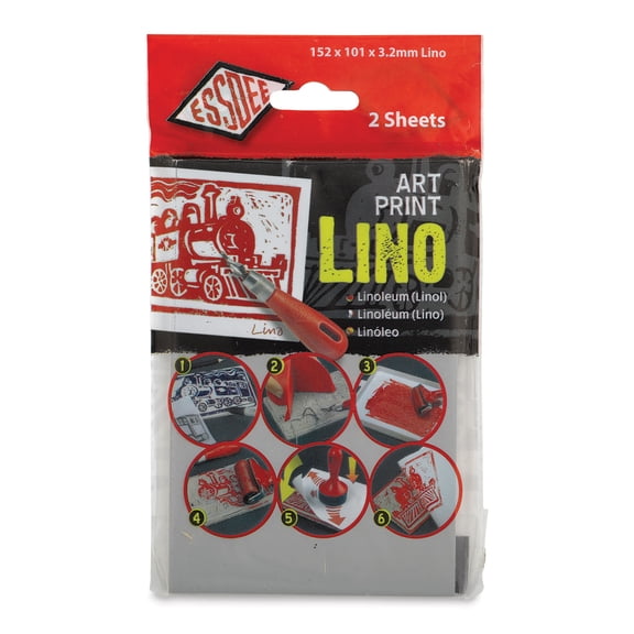 Essdee Lino Blocks - 6" x 4", Unmounted, Pkg of 2