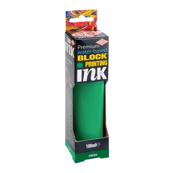 Essdee Premium Water-Based Block Printing Inks - Brilliant Green, 100 ml Tube