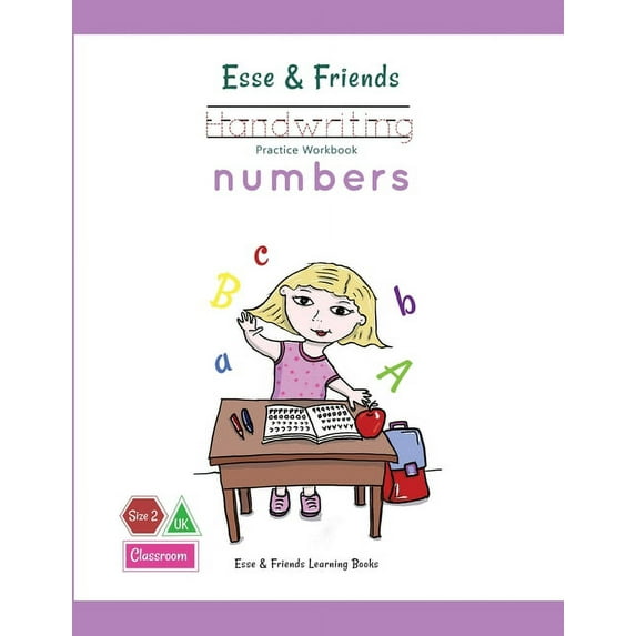 Esse & Friends Learning Workbooks Esse & Friends Handwriting Practice Workbook Numbers: 123 Number Tracing Size 2 Practice lines Ages 3 to 5 Preschool, Ki, Book 3, (Paperback)