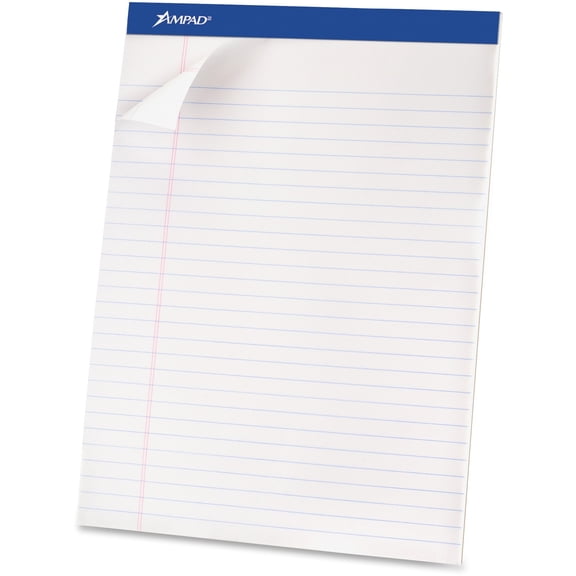 Esselte Ampad Basic Perforated Writing Pads, 12 pack