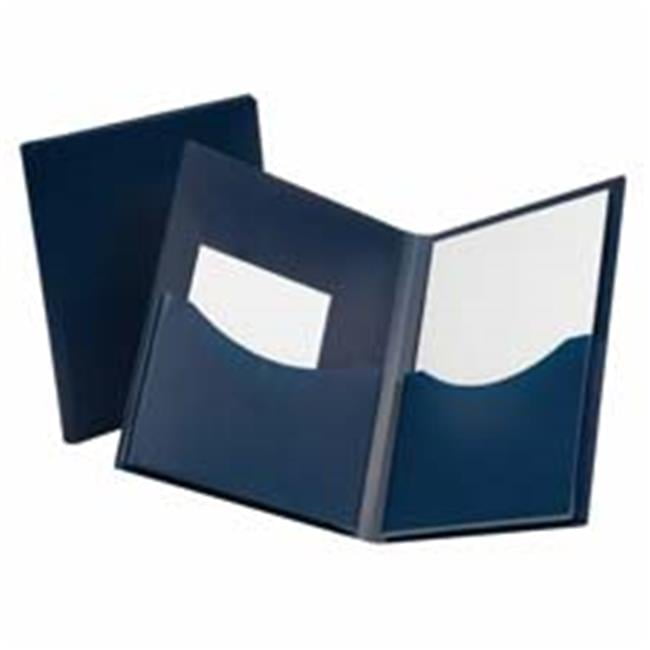 Esselte Pendaflex Corporation ESS57455 Twin Pocket Folder- w- 6in. Pockets- Holds 200 Sheets- Ltr- Navy