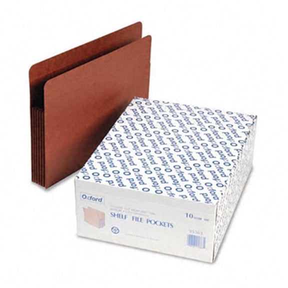 Esselte Pendaflex Heavy-Duty 5 Expansion File Straight Cut Red Fiber Letter 10/Box - Red Fiber - Letter