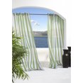 thumbnail image 1 of Essen Stripe Indoor/Outdoor Grommet Curtain Panel 54" x 96" in Green, 1 of 4