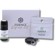 Essence Refresh Kit   Bergamot Essential Oil   Black Wearable Aromatherapy Pod