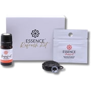 Essence Refresh Kit   Grapefruit Essential Oil   Black Wearable Aromatherapy Pod