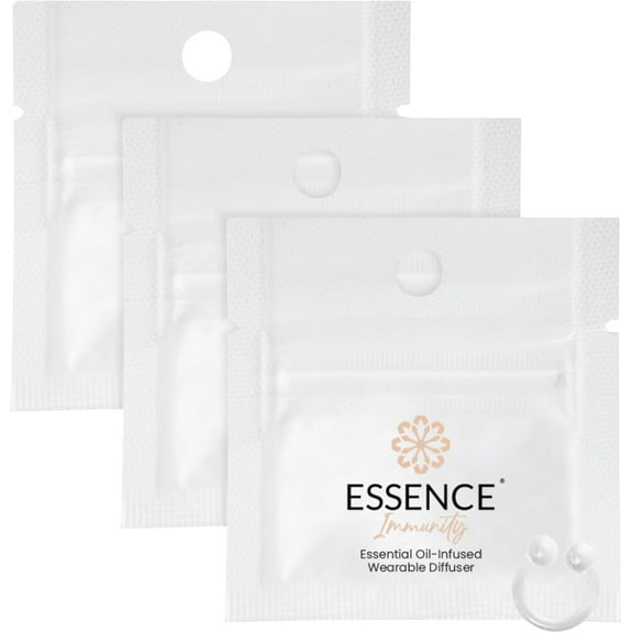 Essence Wearable Aromatherapy Nasal Diffuser – Immunity Blend Oil Nose Ring – Personal Scent Clip for Travel, Work & Everyday Use – Made in (3 Pack)