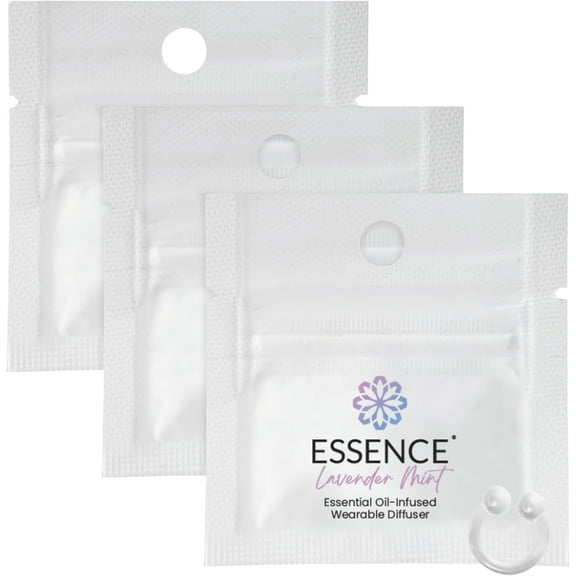 Essence Wearable Aromatherapy Nasal Diffuser – Lavender Mint Oil Nose Ring Silicone Inhaler for Stress & Mood Support - Made in & Travel-Friendly (3 Pack)