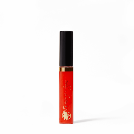 Essence of Argan Lip Gloss, Organic, Moisturizing, Plumping, Clear Red