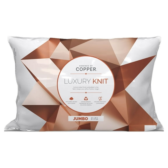 Essence of Copper Luxury Knit Bed Pillow 2 Pack, Standard/Queen, Polyester