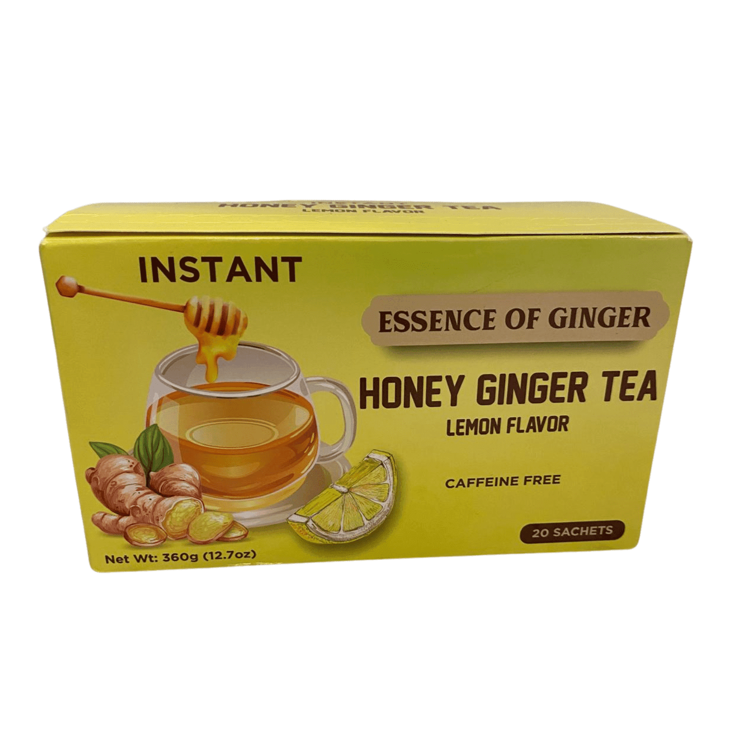 Essence of Ginger Instant Honey Ginger Tea Lemon Flavor 20 Sachets ...