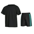 thumbnail image 1 of Essenclo Boys Athletic Shorts and Performance T-Shirt Crew Neck Boy Clothes Set, Summer Kids Outfit Size 3-16 (2 Pcs Set), 1 of 7