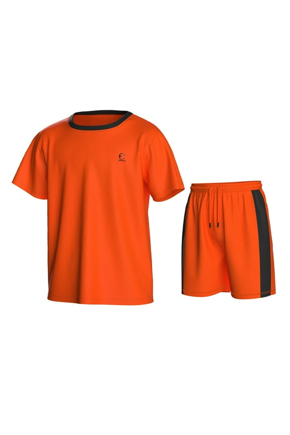 Boys Athletic Shorts and Performance T-Shirt Crew Neck Boy Clothes Set, Summer Kids Outfit Size 3-16 (2 Pcs Set)