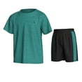 thumbnail image 1 of Essenclo Boys Athletic Shorts and Performance T-Shirt Crew Neck Boy Clothes Set, Summer Kids Outfit Size 3-16 (2 Pcs Set), 1 of 7