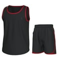 thumbnail image 1 of Essenclo Boys Athletic Set, Tank Top and Athletic Shorts, 2 Pc Set - Black, 1 of 7