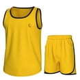 thumbnail image 1 of Essenclo Boys Athletic Set, Tank Top and Athletic Shorts, 2 Pc Set - Mustard, 1 of 7