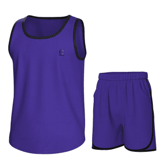Essenclo Boys Clothing Sets, Boys Athletic Shorts & Sleeveless Shirts, Crew Neck Kids Tank Top Clothes Size 3-16 (2 Pcs Set)