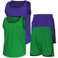 thumbnail image 1 of Essenclo Boys Clothing Sets, Athletic Crew Neck Sleeveless T-Shirt and Boys' Short Sets Outfits w/ Pockets 4 Pcs - Size 3-16, 1 of 7