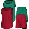 thumbnail image 1 of Essenclo Boys Clothing Sets, Athletic Crew Neck Sleeveless T-Shirt and Boys' Short Sets Outfits w/ Pockets 4 Pcs - Size 3-16, 1 of 7