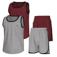 thumbnail image 1 of Essenclo Boys Clothing Sets, Athletic Crew Neck Sleeveless T-Shirt and Boys' Short Sets Outfits w/ Pockets 4 Pcs - Size 3-16, 1 of 7