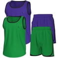 thumbnail image 1 of Essenclo Boys Clothing Sets, Athletic Crew Neck Sleeveless T-Shirt and Boys' Short Sets Outfits w/ Pockets 4 Pcs - Size 3-16, 1 of 7