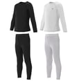 thumbnail image 1 of Essenclo Boys Compression Pants and Youth Athletic Shirts Set 3 or 4 Piece Base Layer Gear for Kids Sports, Football, Soccer, 1 of 7